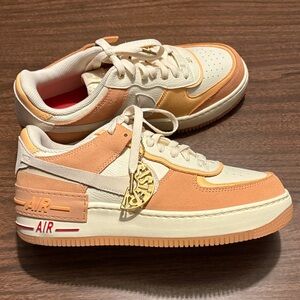 Nike Air Force Shadow Sisterhood Size 9 Cashmere Orange Chalk Shoes